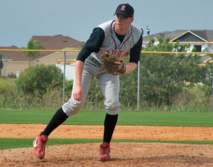 Baseball player on field