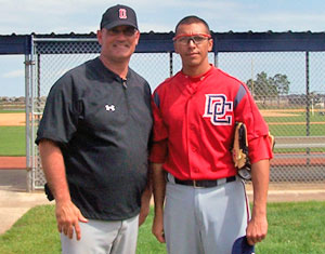 Coach Fratto with  Alex Morales